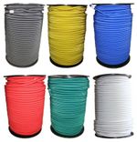 ELASTIC BUNGEE ROPE SHOCK CORD TIE DOWN WHITE BLACK VARIOUS LENGTH / THICKNESS