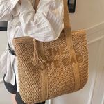 Hollow Out Straw Shoulder Bag Breathable Summer Beach Bag Weave Tote Bag  Women