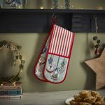 Double Oven Glove Ulster Weavers Christmas Ornaments 100% Cotton Multi