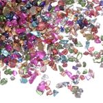 200g Mixed Colors Crushed Glass Chips CRAFT 2-4mm Shiny Broken Sprinkles Glass