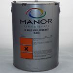 Manor 5lt High Build Garage/Industrial Vinyl Semi-Matt Black Paint 5 litre