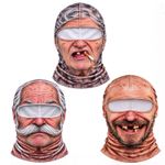 Realistic Character Balaclava Windproof Ski Mask Helmet Compatible Neck Gaiter