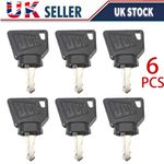 For JCB 3CX Ignition Key for Switch Starter JCB Parts Digger Plant Keys 6Pcs