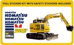 Komatsu PC138US - 11 Digger Sticker / Decal Kit . Safety Stickers Included