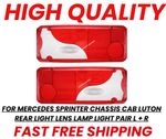 For Mercedes Sprinter Chassis Cab Luton Rear Light Lens Lamp Light Pair L + R