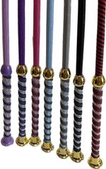 DIAMANTÉ HANDLE SCHOOLING WHIP, DRESSAGE WHIP 100cm LONG *FREE POSTAGE*