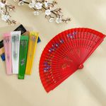 Spanish Style Hand Painted Flower Fan Wood Fan Custom Dance Fan Wedding Gift