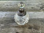 Antique Crystal, Sterling Silver Perfume/ Scent Bottle, Large,Hallmarked 1910.
