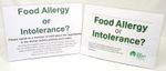 Food Allergy or Intolerance? Signs x 2 Laminated FSA Compliant A4 Allergies