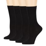 Dafi Soft 4 Pairs Women’s Cotton Socks Seamless Toe Size 3–5 6–8 Made in Turkey