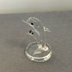 Dolphin Family Crystal Glass Figurine. Byzantium Collection. Perfect, Boxed.