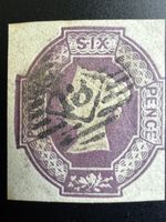 GB QV Stamp 1854 SG60, 6d purple, embossed, cut square, fine used. SG RRP £750