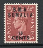 Somalia 1948 15c on 1½d Pale Red-brown SG S11 Mnh.