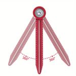 Woodworking Compass Scribe 360° Circle Marker Gauge Carpenter Tool Alloy Red UK