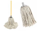 Pure Cotton String Mop Head Steel Socket Refill & Pole Cleaning Floor Sweep Set 