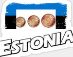 Estonia 3x coins 1 2 5 cents euro 2011 map cartography lakes baltic UNC f/rolls 