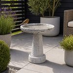 Sorrento Stone Lite Bird Bath 53cm Weathered Rock