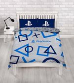 Sony Playstation Blue Double Duvet Cover Reversible Bedding Set PS5