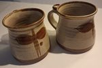 Nigel Graham Pottery Small Tea /  Coffee Cups x 2 - Vintage Pottery - NG Mark