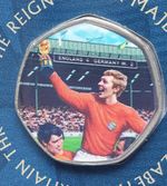 Westminster 50p Shaped Carded Coin England Win World Cup