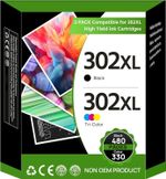 2x Ink Cartridges for HP 302XL OfficeJet 1110 3830 3831 3832 3833 3834 3835 4650