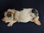 Schudehill Resin 'Jolly Pig' Figurine. 7" Long. 2.5" Tall. GC.