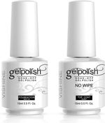 Gel Nail Polish Set - No Wipe Top Coat & Base Coat Set - 15ml - UV LED Soak Off