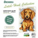 Dachshund Printed Latch Hook Kit Rug Making Kit By Orchidea, 50x74.5cm 