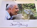 DAVID ATTENBOROUGH HAND SIGNED AUTOGRAPH A4 SIZE Glossy Paper