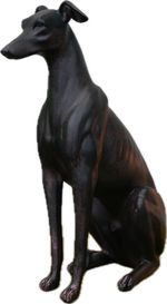 Sitting Greyhound Ornament – Elegant Sculpture | H 30 cm