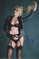 Jorgie Porter   **HAND SIGNED**   12x8 photo   ~  AUTOGRAPHED -  Hollyoaks