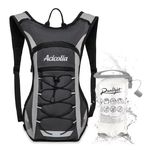 Hydration Running Vest Breathable Reflective 1500ml Bladder Blue Grey Bag