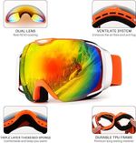 Skiing Ski Snowboarding Goggles Windproof Anti-Fog Sports 100% UV Protection