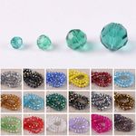 3mm 4mm 6mm 8mm Round 32 Facets Cut Crystal Glass Loose Beads Lot AB Colours
