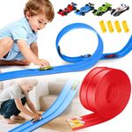 Flexible Race Track Car Track With 4 Race Cars Double-Lane Kids Car Track Toys