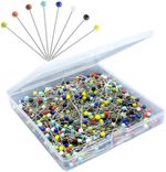 100 Sewing Pins Multicolor Head Pins Straight for Dressmaker Jewelery Decoration