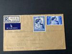 SILVER WEDDING £1  blue FIRST DAY COVER   on  printed registered envelope