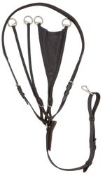 EcoRider Ultra Comfort Running & Bib Martingale Wool Padded Leather Black/Brown