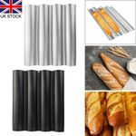 4 Wave Baguette Baking Tray Bread Mold French Loaf Tin Non-Stick Cake Plate Tool