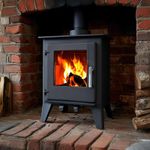 RoyalFire Milano 5kW Steel DEFRA Multifuel Stove Modern Wood Charcoal Burner