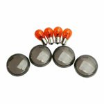 HARLEY DAVIDSON SMOKED LENS KIT INDICATOR TURN SIGNAL WITH BULBS x4