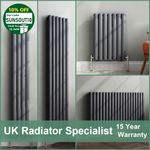 Horizontal Vertical Oval Column Designer Radiator Central Heating Rad Anthracite