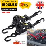 20PCS Automatic Retractable Ratchet Strap Heavy Duty 450kg Load Car Trailer Tie