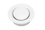 White Metal 125mm Ceiling Air Extract Valve Powder-Coated
