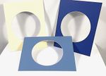 Circular Picture Photo Mount, Bevel Edged Aperture Any Design or Size Custom Cut