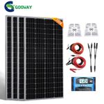 12V 100W 200W 300W Solar Panel kit with Mounting Brackets RV Caravan camper van