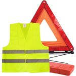 GADLANE Car Warning Triangle Reflective Emergency Breakdown & Visibility Vest