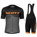 Men's Cycling Jersey Suit SCOTT Bicycle Clothing MTB Bike Racing Gel Bib Pants