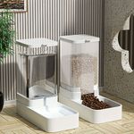 Large Capacity Pet Automatic Feeder & Water Dispenser Food Bowl for Cats Dogs