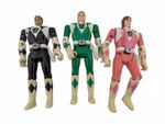 Vintage MMPR Power Rangers Flip Head Figures Lot Black Green Pink Bandai